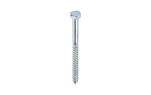 Krafter Schlüsselschrauben Sechskantkopf 10 x 140 mm Stahl, 2 Stück