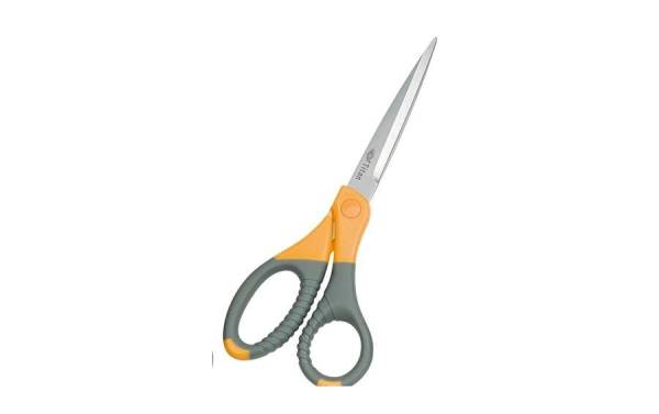 WEDO Schere TITAN plus, spitz, Länge: 215 mm, grau/gelb