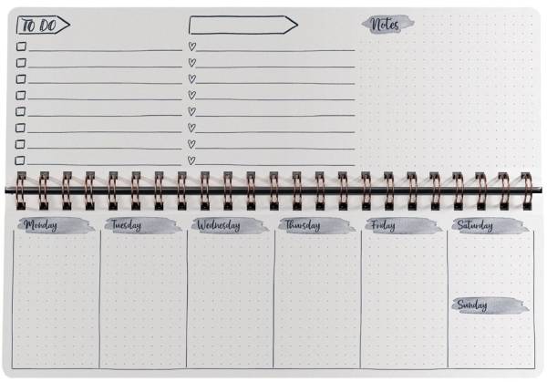 sigel Tischkalender Jolie 'Glamorous Leaves', immerwährend