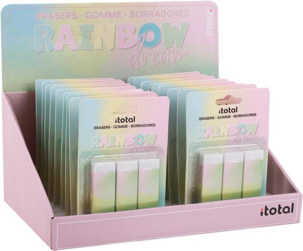 Radiergummi Rainbow 3 pcs. 2.2x1.2x6.2cm ROOST XL2056