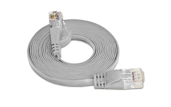 SLIM Slimpatchkabel Cat 6, UTP, 10 m, Grau