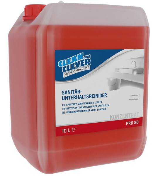 CLEAN and CLEVER Sanitärreiniger PRO 80, Kanister à 10 Liter