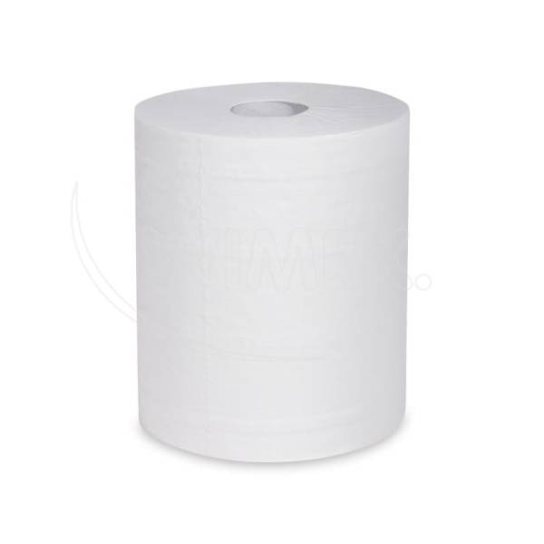 Putztuchrolle (PAP) 2-lagig geprägt weiß 19cm 22cm x 160m – 6 Stück