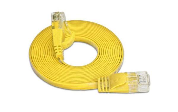 SLIM Slimpatchkabel Cat 6, UTP, 10 m, Gelb