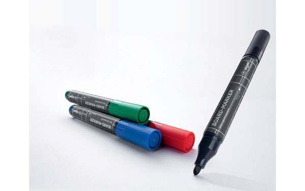Sigel Non-permanent Marker 4 Stück, Schwarz/Blau/Grün/Rot