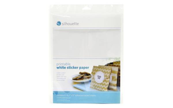 Silhouette bedruckbare Aufkleber – weiss