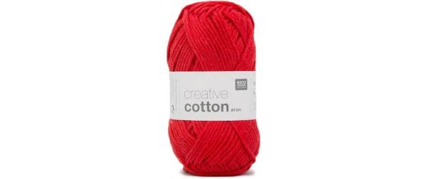 Rico Design Wolle Creative Cotton Aran 50 g, Rot