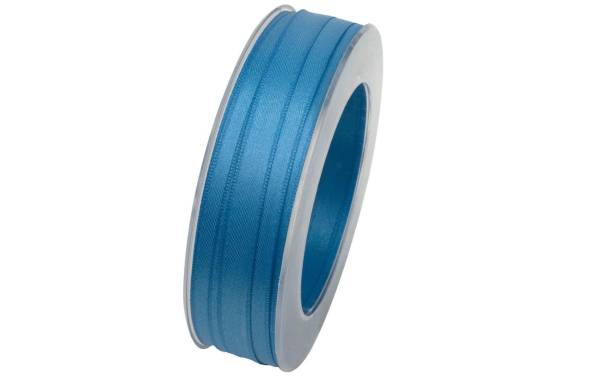 GOLDINA Satinband 10 mm x 25 m, Blau, 1 Stück