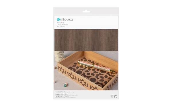 Silhouette Bastelpapier Holz, Braun/Grau/Dunkelgrau