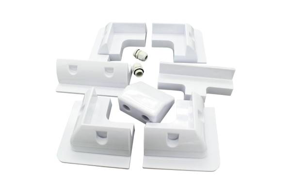 Swaytronic Montagekit Solar-System ABS, Weiss, 7-teilig