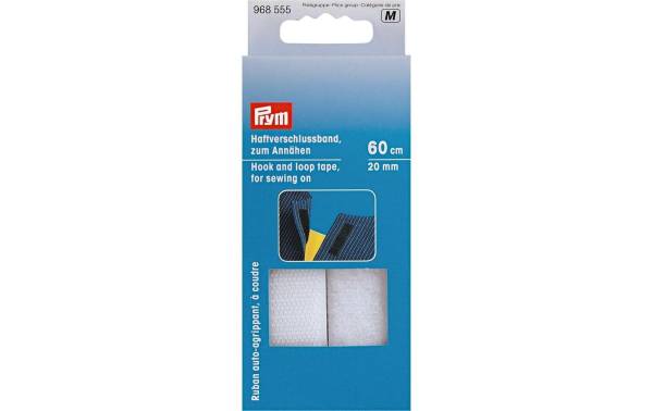 Prym Klettbandverschluss 60 cm, zum Annähen, Weiss