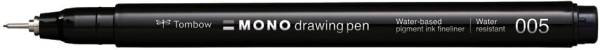 Tombow Fineliner MONO drawing pen, schwarz, Strichstärke 05