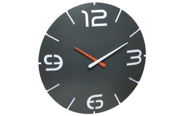 TFA Dostmann Funk-Wanduhr Contour Anthrazit, Ø 35 cm