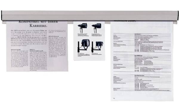 FRANKEN Papierklemmschiene, selbstklebend, Länge: 1.180 mm