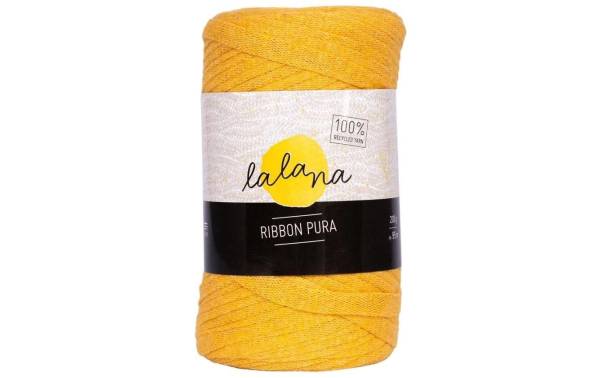 lalana Wolle Ribbon Pura 200 g, Senfgelb