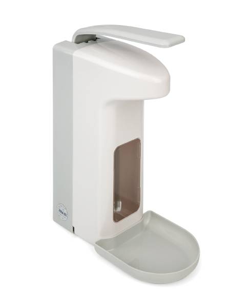1x Seifen- Desinfektionsspender 1000ml grau/weiss 230x120x340mm