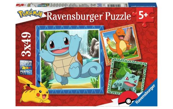 Ravensburger Puzzle Glumanda, Bisasam und Schiggy