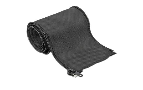Delock Kabelschlauch 1 m x 35 mm, mit Reissverschluss Schwarz