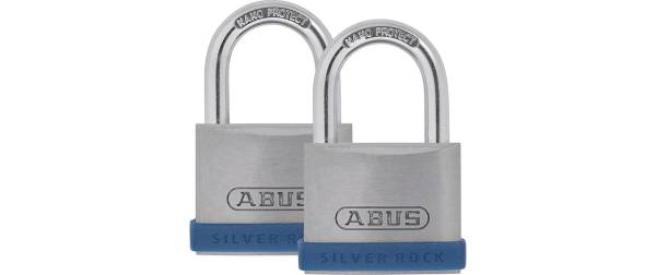 Abus Vorhängeschloss Silver Rock 5/40 Twins, 2 Stück