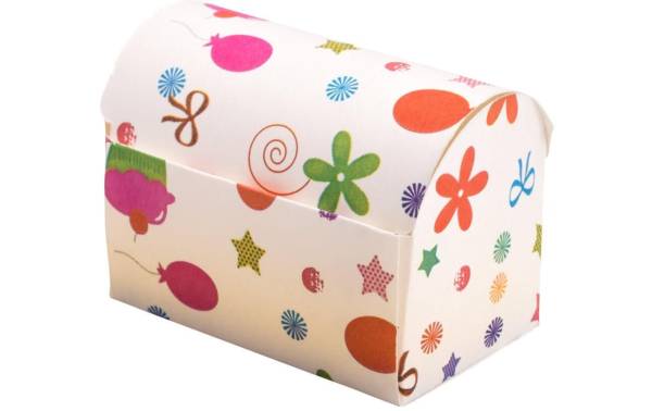 Demmler Geschenkboxen mit Deckel Happy Birthday 4 Stück, Mehrfarbig