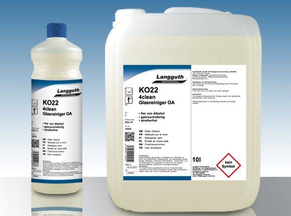 KO22 4CLEAN GLASREINIGER gebrauchsfertiger Glasreiniger 1 Liter