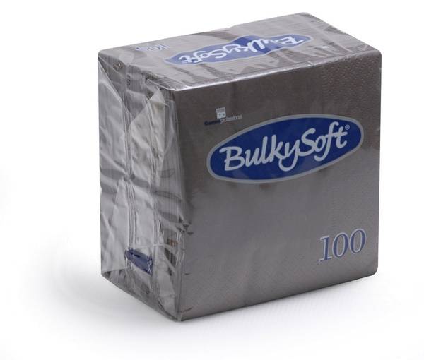 Servietten Bulkysoft 2-lagig, 1/4 Falz Braun 24x24cm -2000 Stück