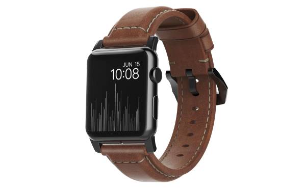 Nomad Lederarmband Traditional Strap Apple Watch Braun/Schwarz