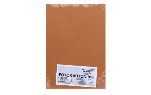 folia Fotokarton, DIN A4, 300 g/qm, rehbraun