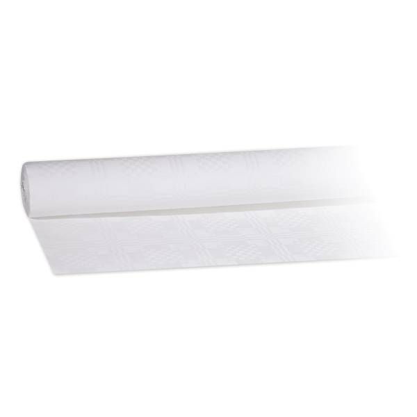 Damasttischtuch (PAP) gerollt weiß 1,2 x 50 m – 1 Stück