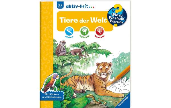 Ravensburger Kinder-Sachbuch WWW Aktiv-Heft Tiere der Welt