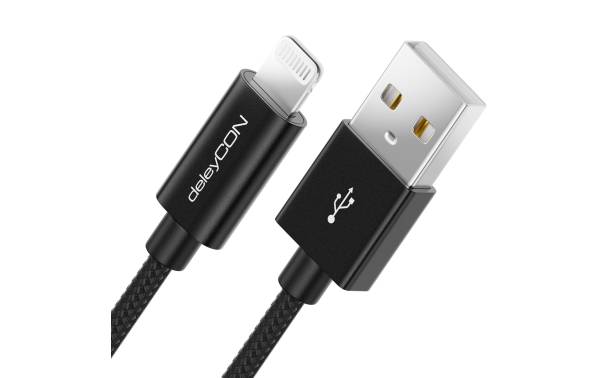 deleyCON USB 2.0-Kabel USB A – Lightning 2 m