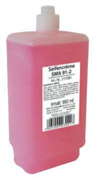 CLEAN and CLEVER Seifencrème SMA 91, Blumenduft, rosa, pH-neutral, 950 ml (6 Patronen)