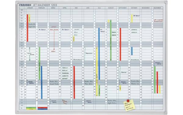 FRANKEN Planungstafel JetKalender, Jahreskalender, 12 Monate