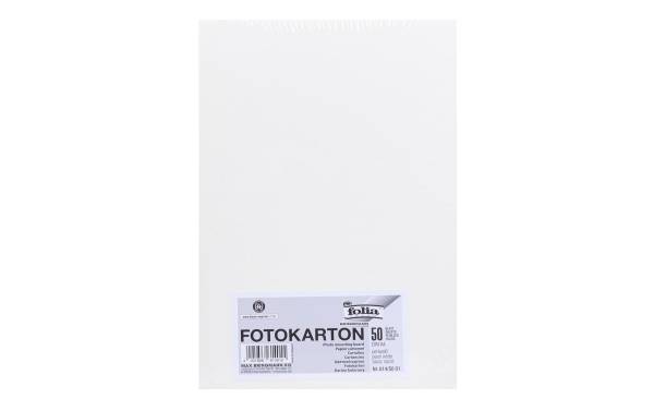 folia Fotokarton, DIN A4, 300 g/qm, perlweiß