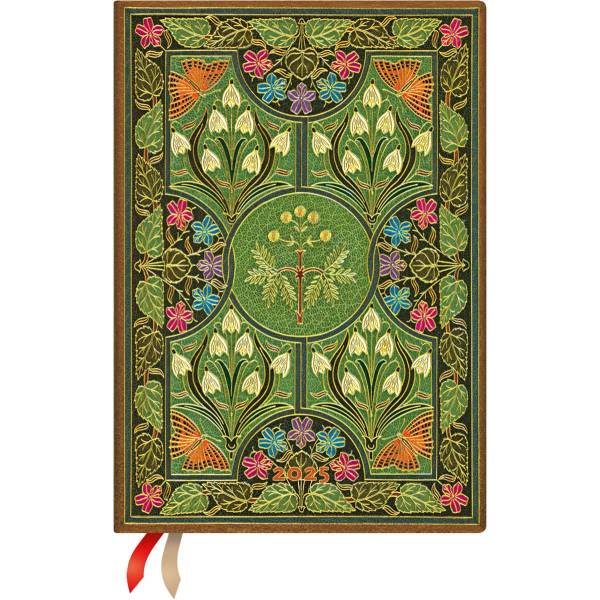 PAPERBLANKS Agenda Blühende Poesie 2025 DFD5900 1W/2S HOR Midi HC FR 12.5x18cm