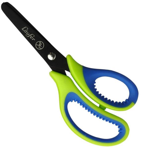 Läufer Ergonomische Bastelschere, Länge: 130 mm, grün/blau