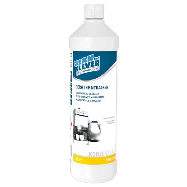 CLEAN and CLEVER Geräteentkalker PRO 130, 12 Flaschen à 1 Liter