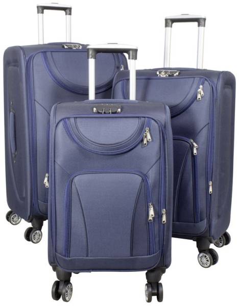 Leichtes Nylon Kofferset 3-teilig Cazis blau