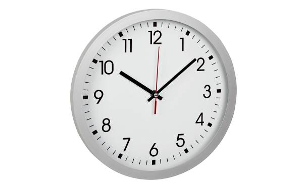 TFA Dostmann Wanduhr Ø 30 cm, Silber
