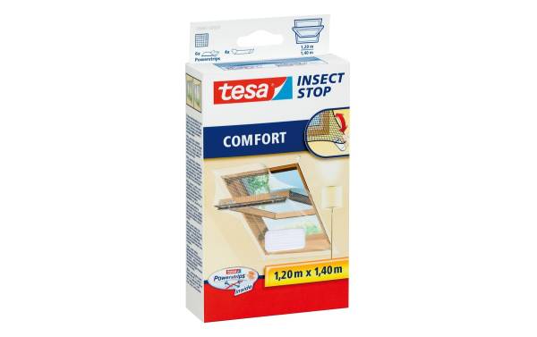 tesa Fliegengitter COMFORT für Dachfenster, 1,20 x 1,40 m