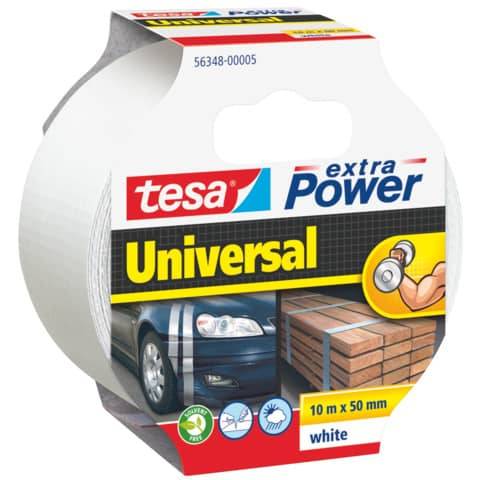 tesa Folienband extra Power Universal, 50 mm x 10 m, weiß