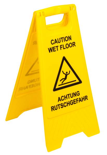10x Warnschild "Achtung Rutschgefahr" gelb 620x305mm