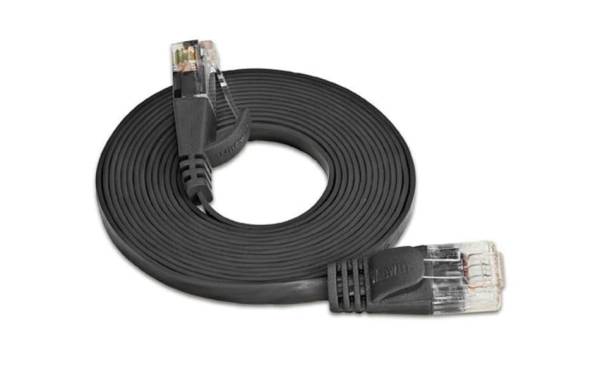 SLIM Slimpatchkabel Cat 6, STP, 20 m, Schwarz