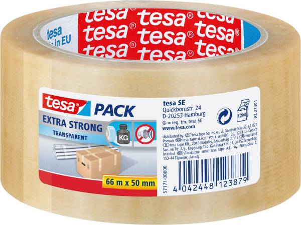Verpackungsband Extra 50mmx66m transparent TESA 571710000