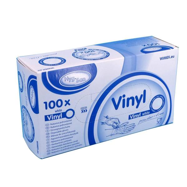 Vinyl-Handschuhe weiß, ungepudert (100 Stück)