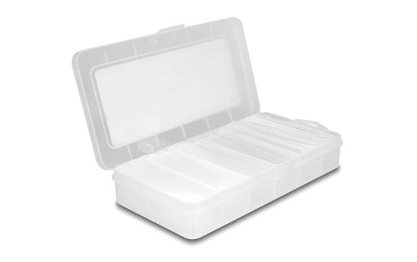 Delock Schrumpfschlauch 100-teilig Sortimentsbox, transparent