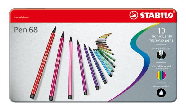 Fasermaler Pen 68 1mm 10 Farben STABILO 6810-6