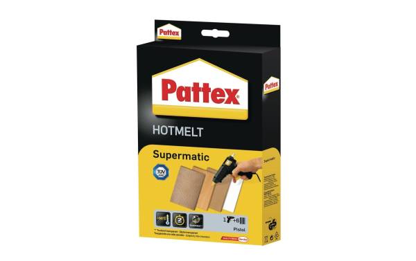 Pattex Heißklebepistole HOT SUPERMATIC, schwarz/gelb
