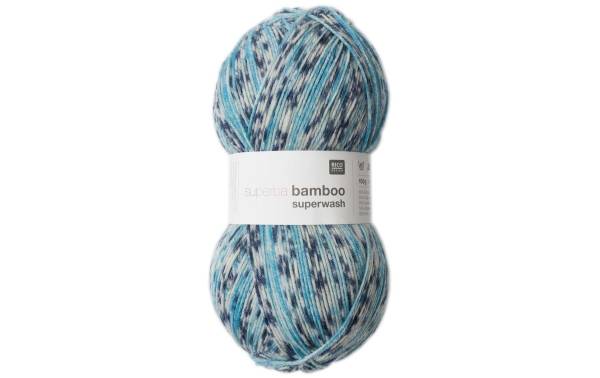 Rico Design Wolle Bamboo für Socken 4-fädig, 100 g, Denim