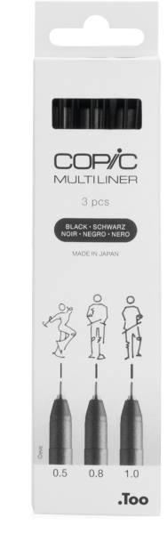 COPIC Multiliner 22075632 schwarz 3 Stück